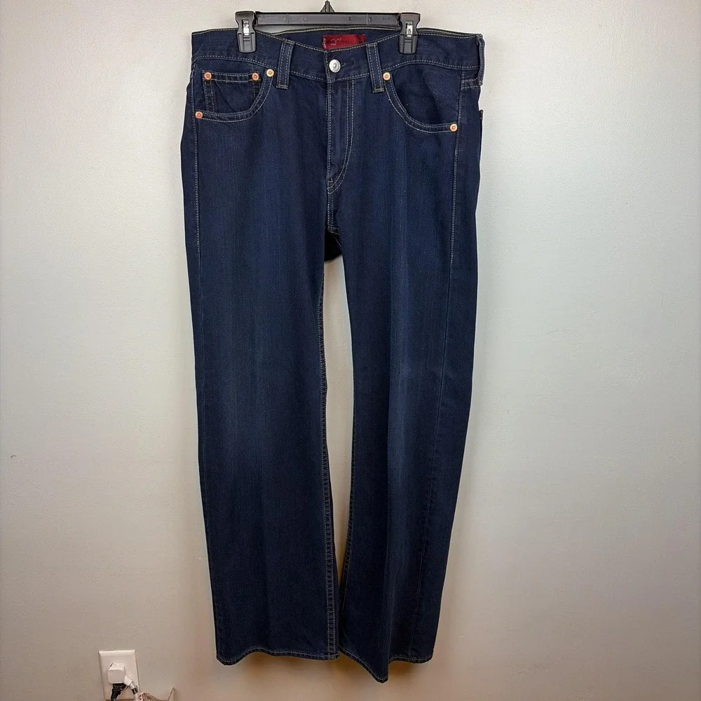 Levis Type 1 Real Loose Jeans Mens 36x34 Blue Relaxed Straight Denim‎ Dark Wash